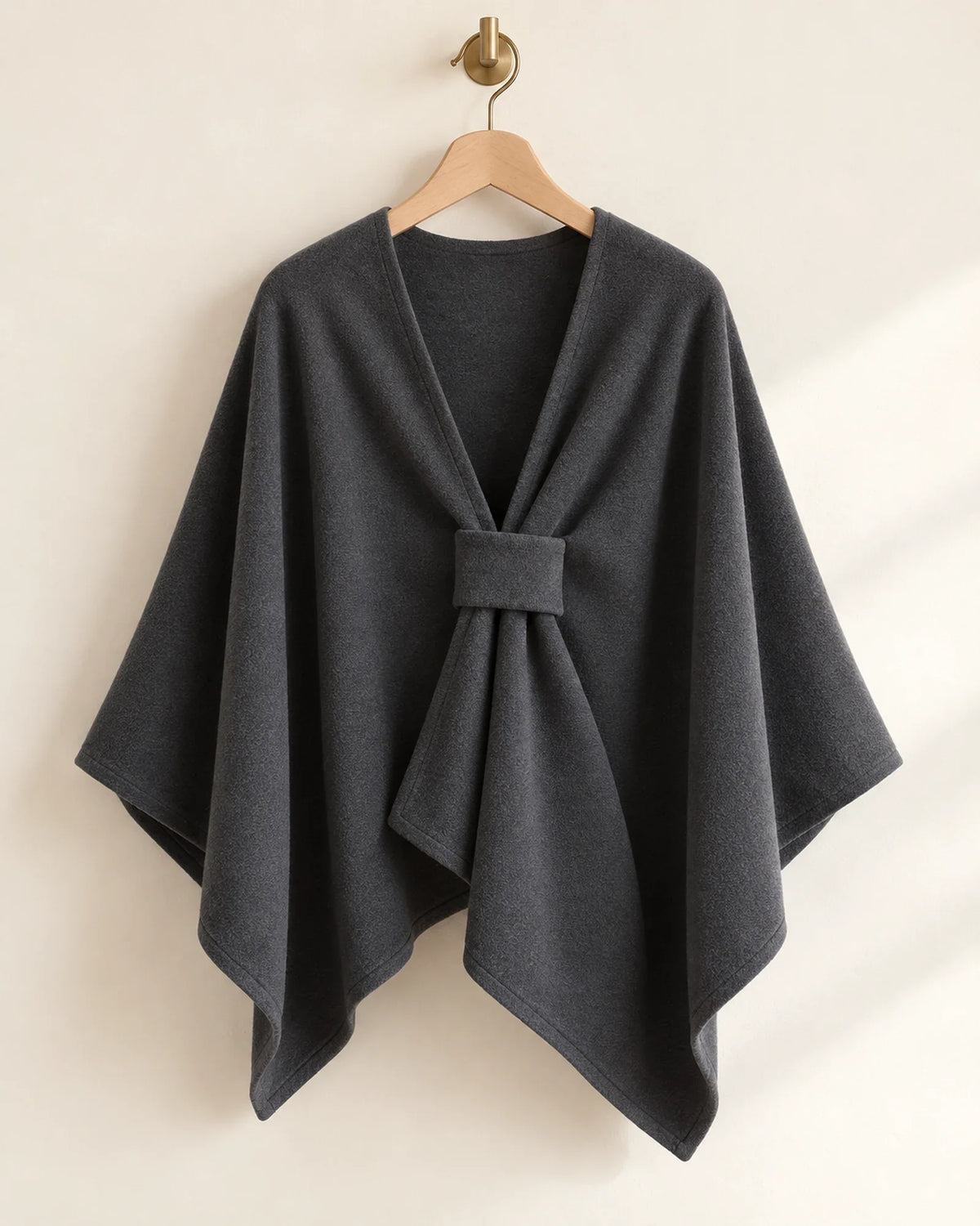 The Cherish Company — Extra-Wide Fleece Drape Wrap in Dark Gray