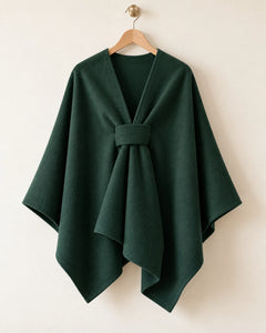 The Cherish Company — Extra-Wide Fleece Drape Wrap in Dark Green