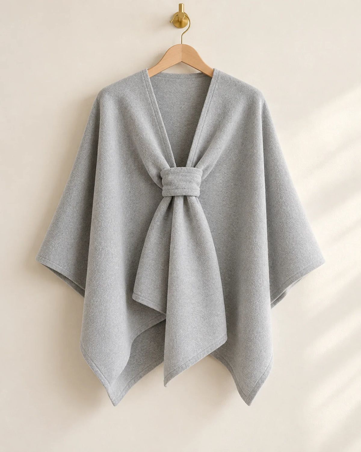 The Cherish Company — Extra-Wide Fleece Drape Wrap in Light Gray