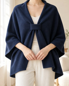The Cherish Company — Extra-Wide Fleece Drape Wrap in Limited Edition: Navy
