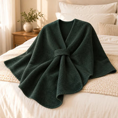 The Cherish Company — Extra-Wide Fleece Drape Wrap in Dark Green