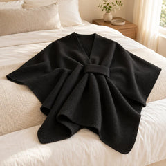 The Cherish Company — Extra-Wide Fleece Drape Wrap in Black