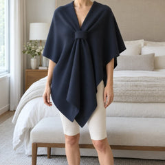 The Cherish Company — Extra-Wide Fleece Drape Wrap in Limited Edition: Navy