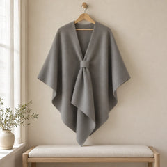 The Cherish Company — Extra-Wide Fleece Drape Wrap in Light Gray