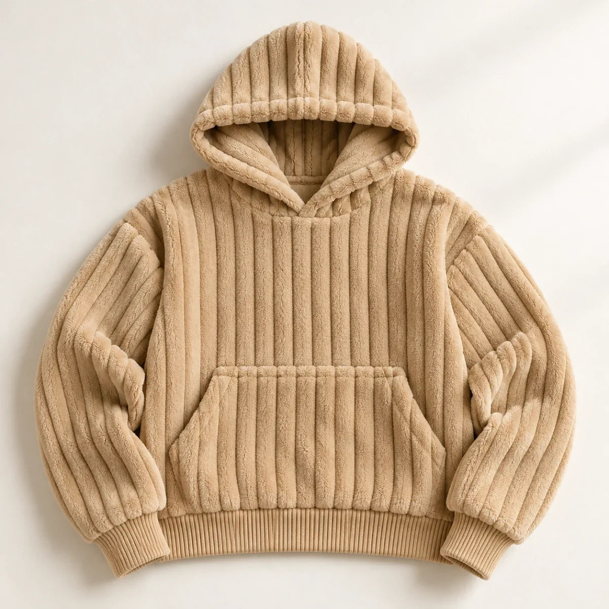 The Cherish Company — Oversized Fleece Lounge Hoodie in Dune