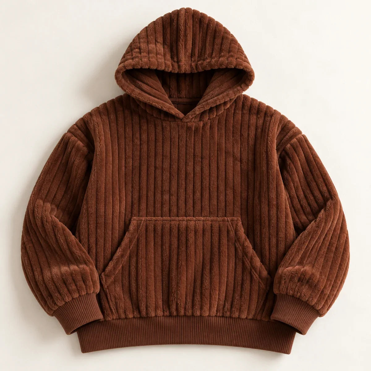 The Cherish Company — Oversized Fleece Lounge Hoodie in Brown