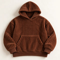 The Cherish Company — Oversized Fleece Lounge Hoodie in Brown