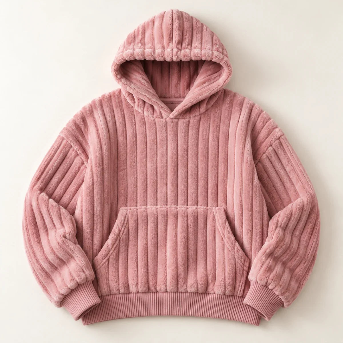 The Cherish Company — Oversized Fleece Lounge Hoodie in Pink