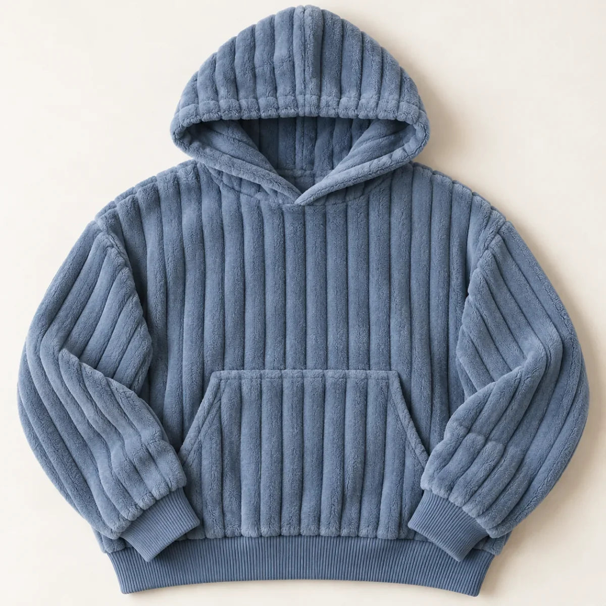 The Cherish Company — Oversized Fleece Lounge Hoodie in Blue