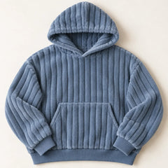 The Cherish Company — Oversized Fleece Lounge Hoodie in Blue