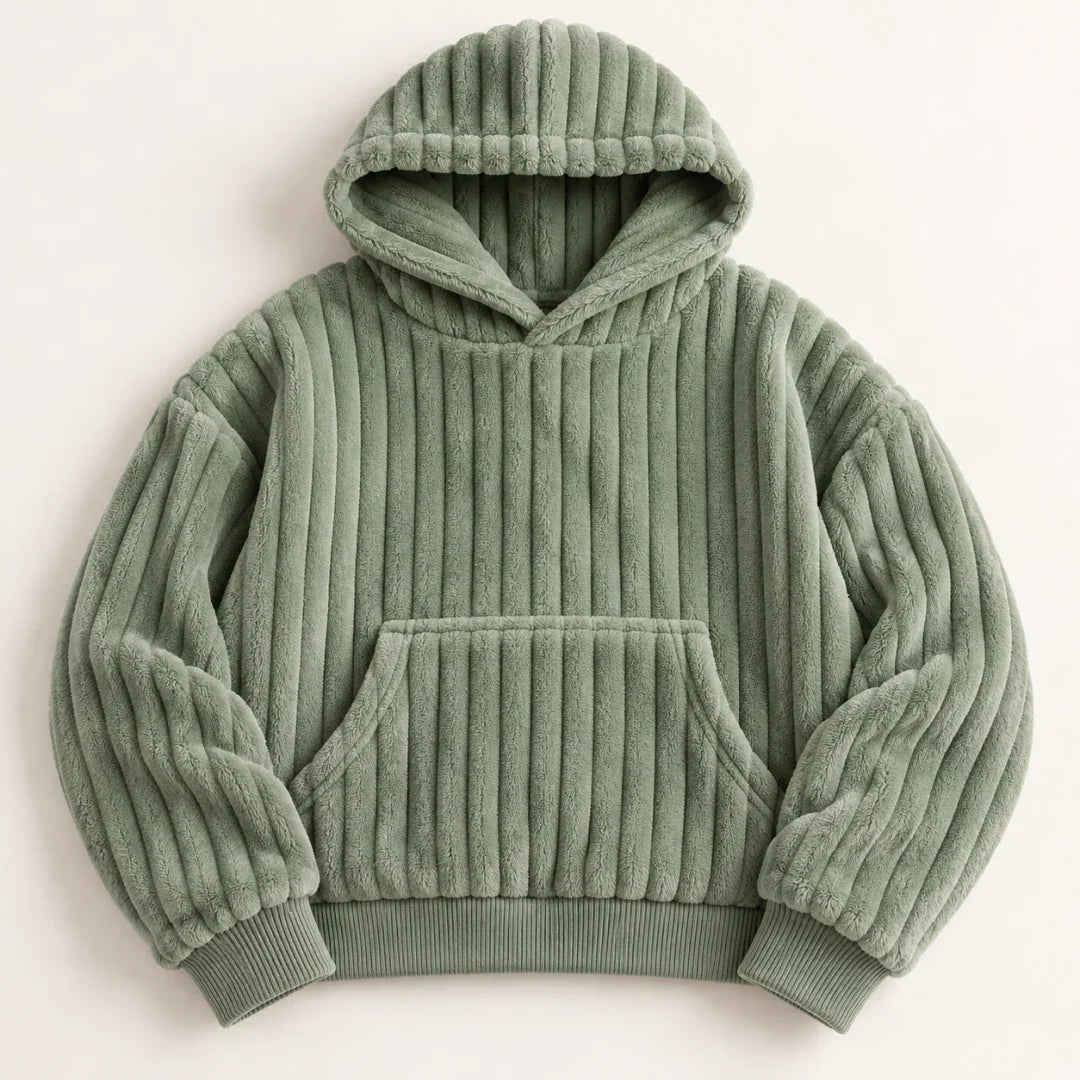 The Cherish Company — Oversized Fleece Lounge Hoodie in Green