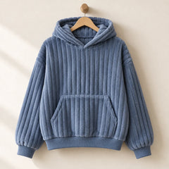 The Cherish Company — Oversized Fleece Lounge Hoodie in Blue