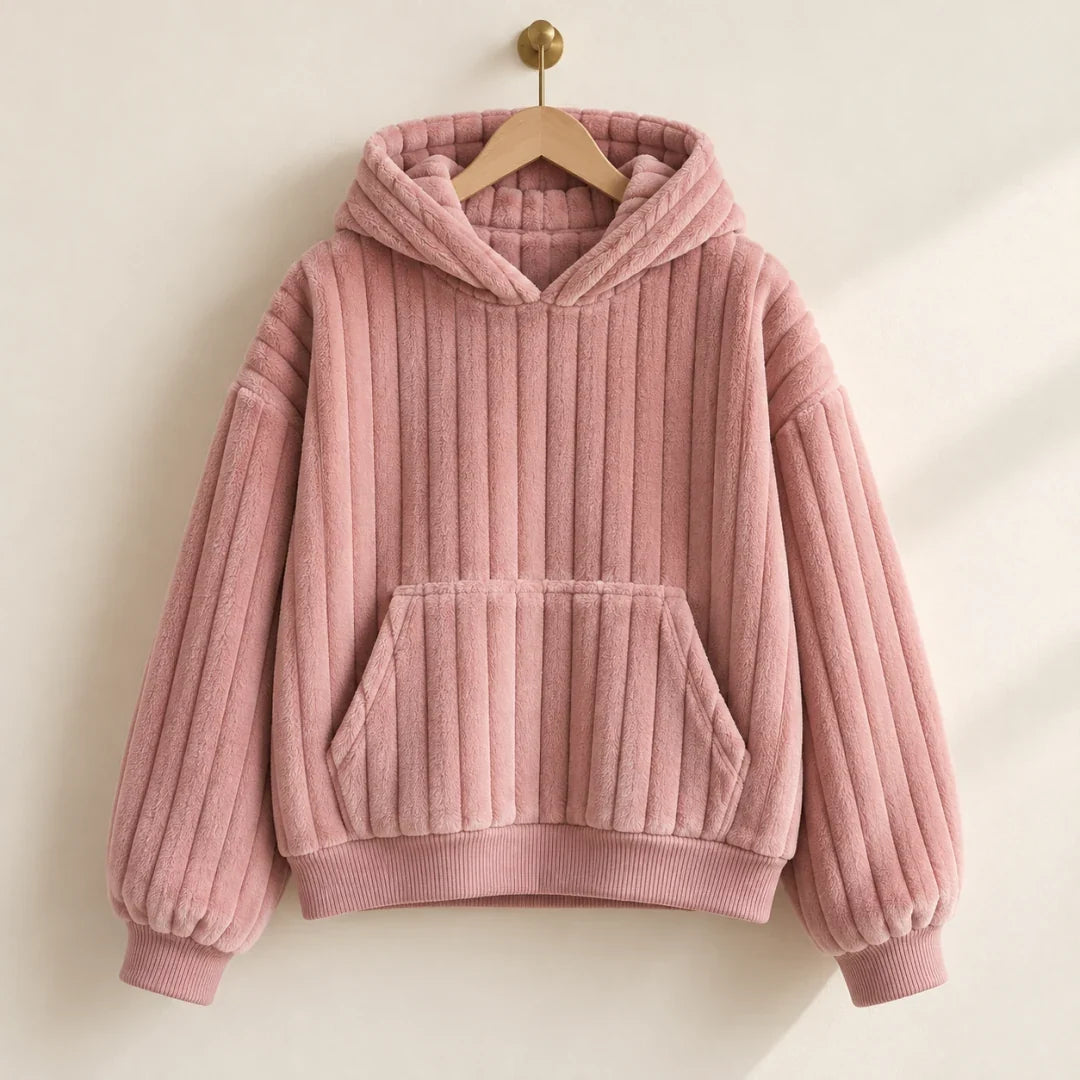 The Cherish Company — Oversized Fleece Lounge Hoodie in Pink