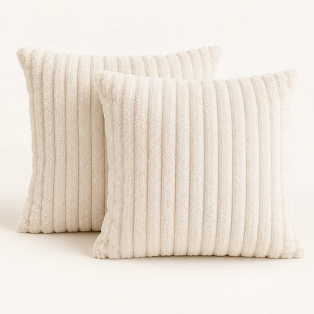 The Cherish Company — Two-Pack Plush Fleece Pillowcases in White