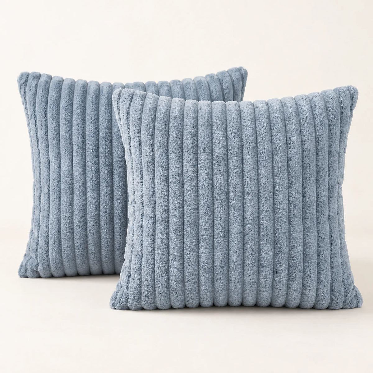 The Cherish Company — Two-Pack Plush Fleece Pillowcases in Blue