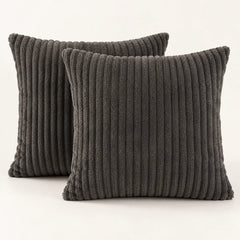 The Cherish Company — Two-Pack Plush Fleece Pillowcases in Dark Grey