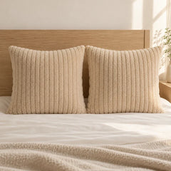 The Cherish Company — Two-Pack Plush Fleece Pillowcases in Dune