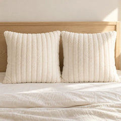 The Cherish Company — Two-Pack Plush Fleece Pillowcases in White