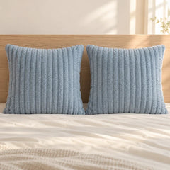 The Cherish Company — Two-Pack Plush Fleece Pillowcases in Blue