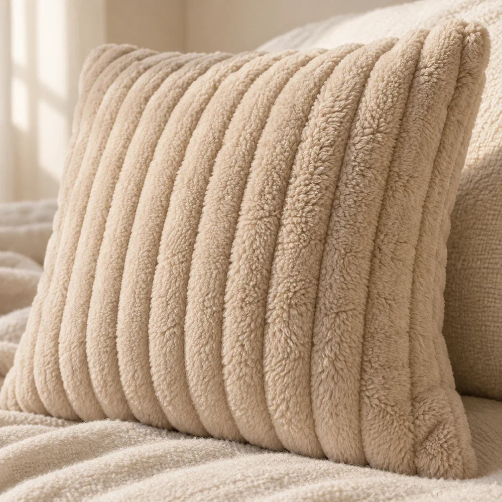 The Cherish Company — Two-Pack Plush Fleece Pillowcases in Dune