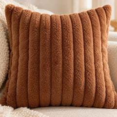 The Cherish Company — Two-Pack Plush Fleece Pillowcases in Brown
