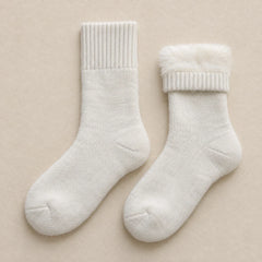 The Cherish Company — Soft Fleece House Socks for Lazy Mornings in White