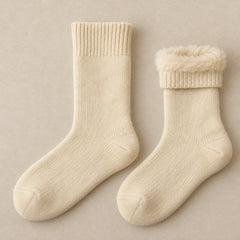 The Cherish Company — Soft Fleece House Socks for Lazy Mornings in Cream