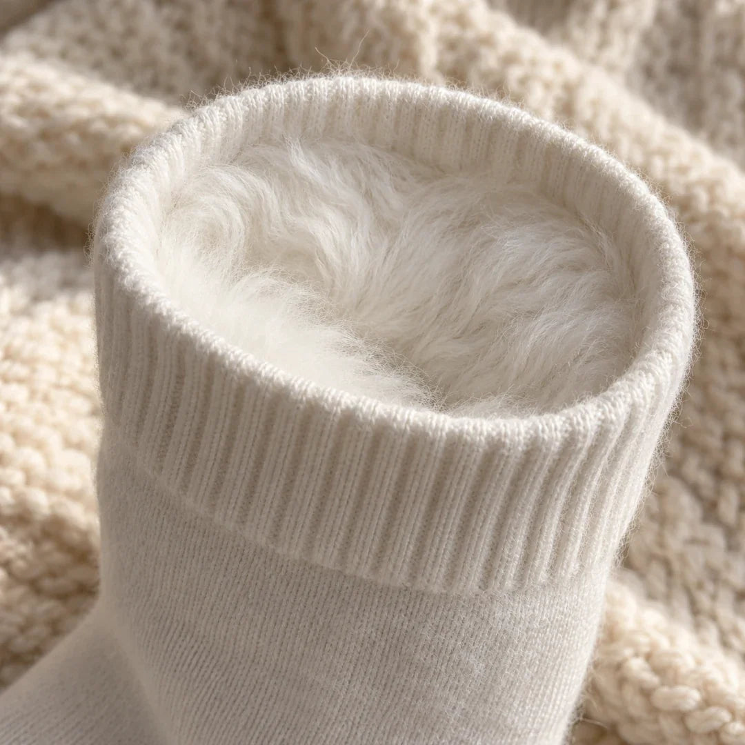 The Cherish Company — Soft Fleece House Socks for Lazy Mornings in White