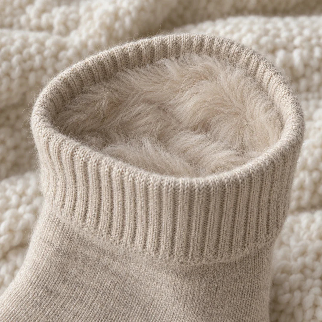 The Cherish Company — Soft Fleece House Socks for Lazy Mornings in Khaki