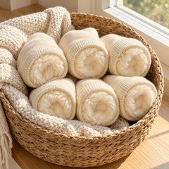 The Cherish Company — Soft Fleece House Socks for Lazy Mornings in Cream