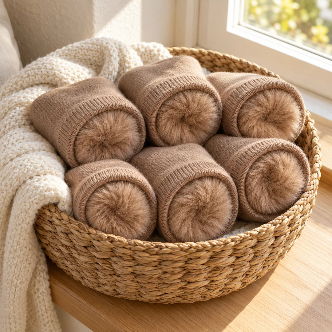 The Cherish Company — Soft Fleece House Socks for Lazy Mornings in Brown