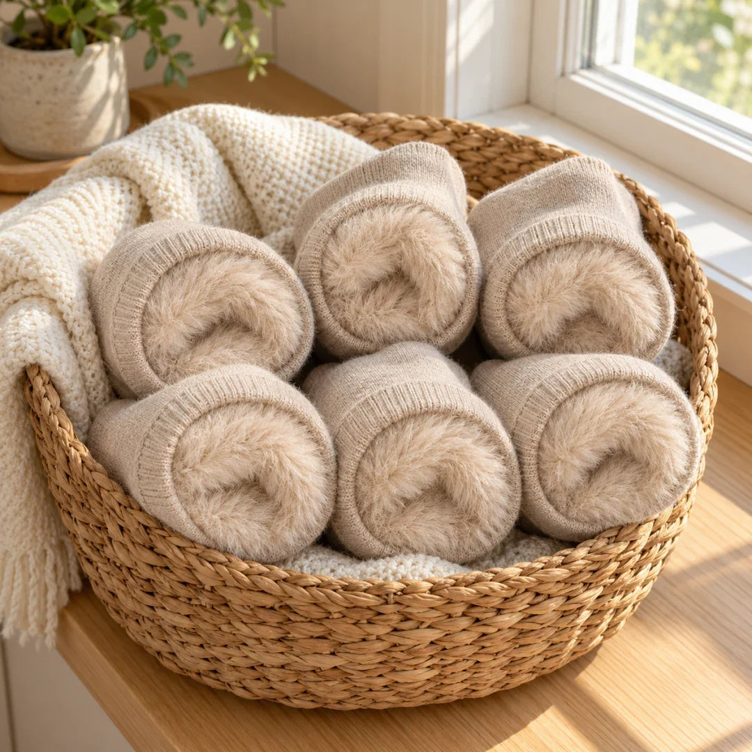 The Cherish Company — Soft Fleece House Socks for Lazy Mornings in Khaki