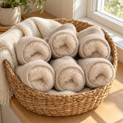 The Cherish Company — Soft Fleece House Socks for Lazy Mornings in Khaki