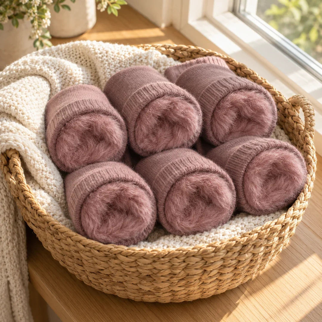 The Cherish Company — Soft Fleece House Socks for Lazy Mornings in Rose