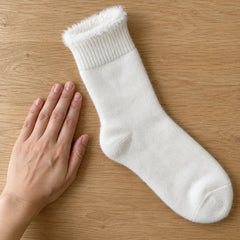 The Cherish Company — Soft Fleece House Socks for Lazy Mornings in White