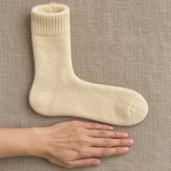 The Cherish Company — Soft Fleece House Socks for Lazy Mornings in Cream