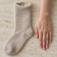 The Cherish Company — Soft Fleece House Socks for Lazy Mornings in Khaki
