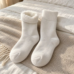 The Cherish Company — Soft Fleece House Socks for Lazy Mornings in White