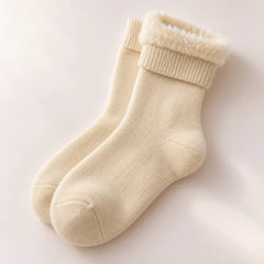 The Cherish Company — Soft Fleece House Socks for Lazy Mornings in Cream