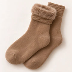 The Cherish Company — Soft Fleece House Socks for Lazy Mornings in Brown