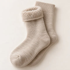 The Cherish Company — Soft Fleece House Socks for Lazy Mornings in Khaki