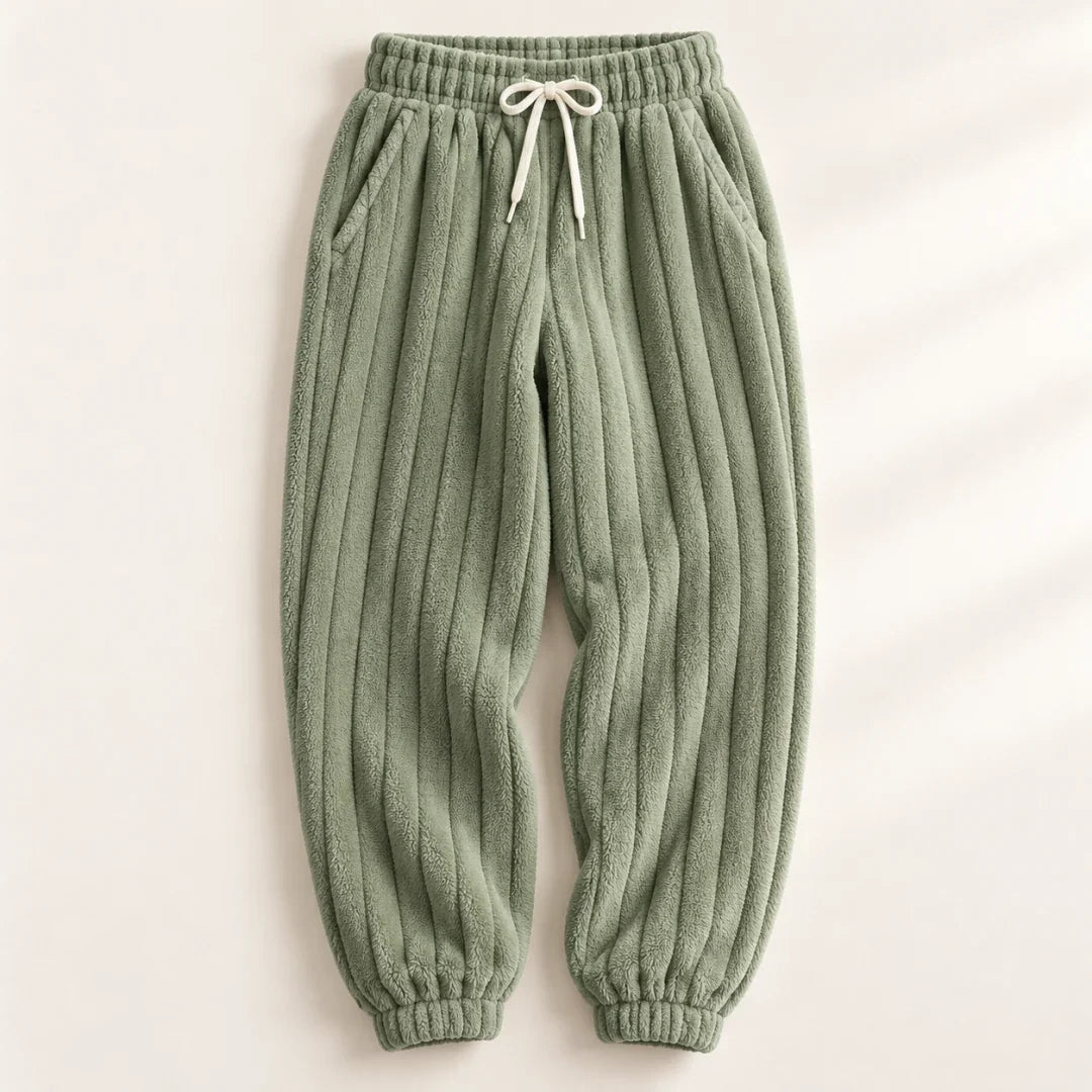 The Cherish Company — Relaxed Fleece Lounge Sweatpants in Green