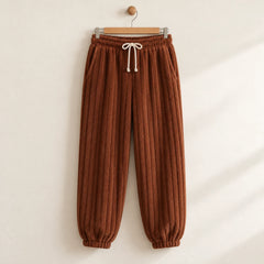 The Cherish Company — Relaxed Fleece Lounge Sweatpants in Brown
