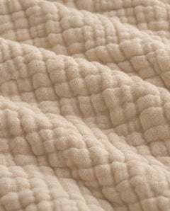 The Cherish Company — Personalized Muslin Blanket with Custom Lettering in Dune