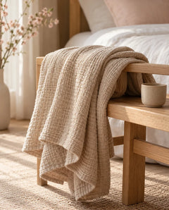 The Cherish Company — AltiCoddle™ Six-Layer Muslin Cotton Blanket in Dune