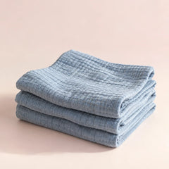 The Cherish Company — Baby Burp Cloths in Absorbent Muslin in Blue