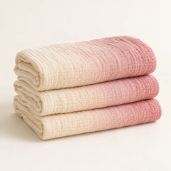 The Cherish Company — Baby Burp Cloths in Absorbent Muslin in Gradient Pink