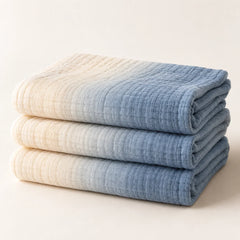 The Cherish Company — Baby Burp Cloths in Absorbent Muslin in Gradient Blue