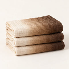 The Cherish Company — Baby Burp Cloths in Absorbent Muslin in Gradient Brown