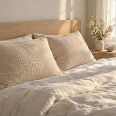The Cherish Company — Pair of Standard Muslin Pillowcases in Dune